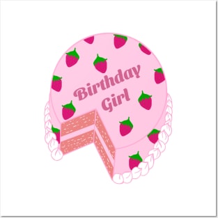 Birthday girl cake Posters and Art